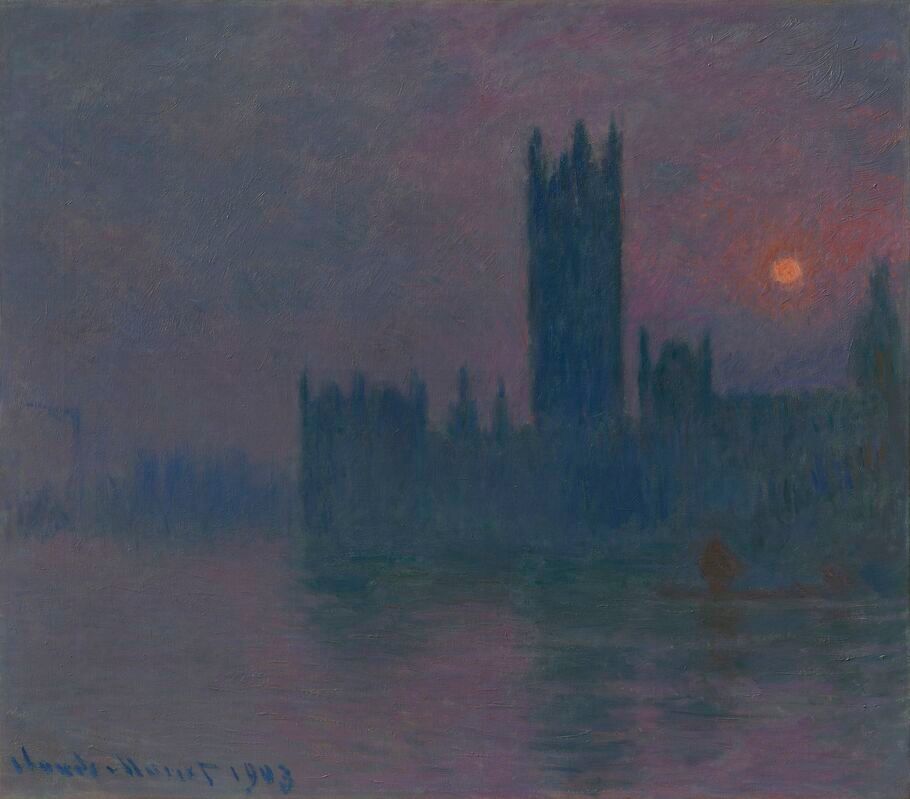 Monet Houses of Parliament at sunset