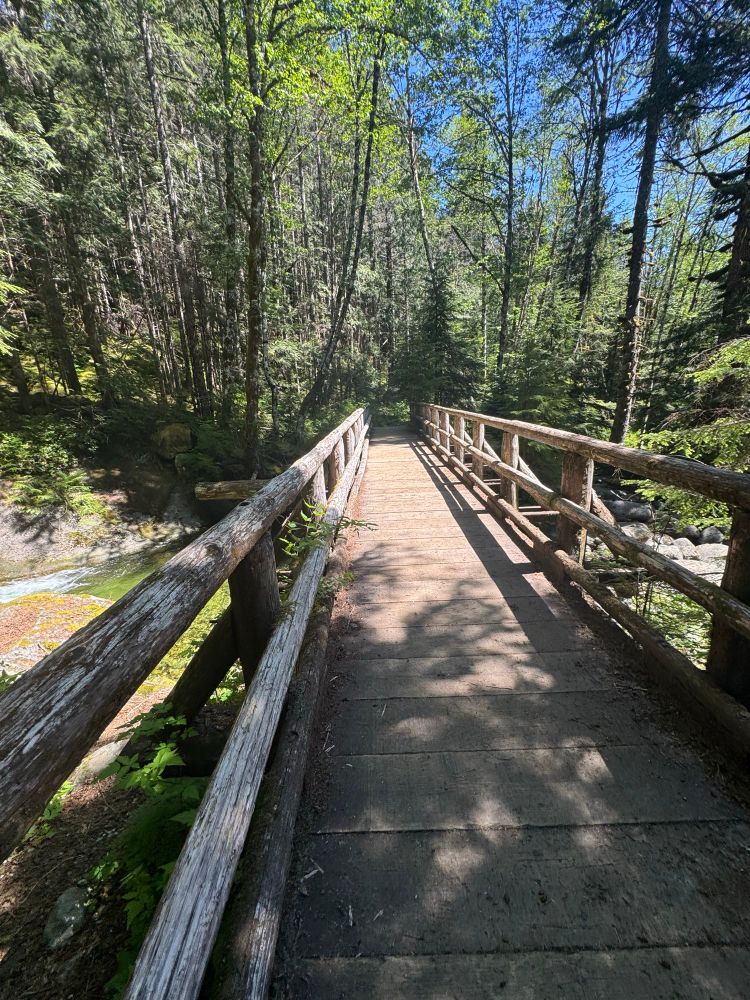 This is a view West on the Martin Creek Bridge