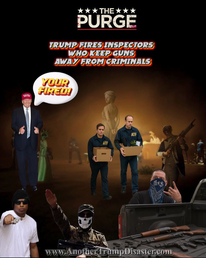 Trump fires inspectors who keep guns away from criminals. Photo of Trump saying you’re fired