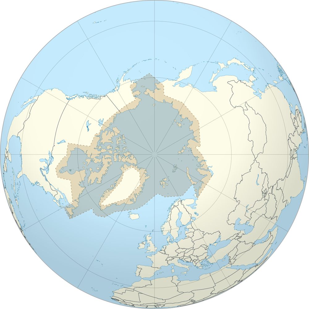 the range of the polar bear (north pole)