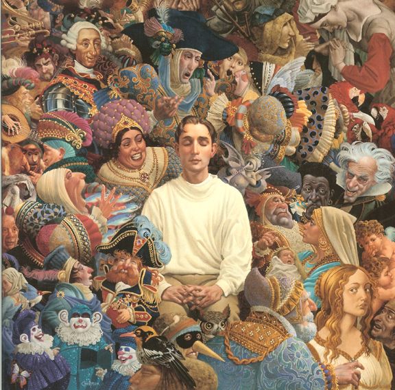 The Listener - man in peace around people shouting 