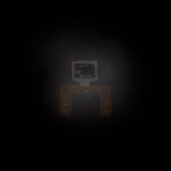 CRT screen on a table with words "MY DELTARUNE" on it