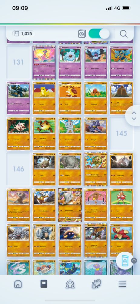 Screenshot of Pokémon TCG Pocket cards