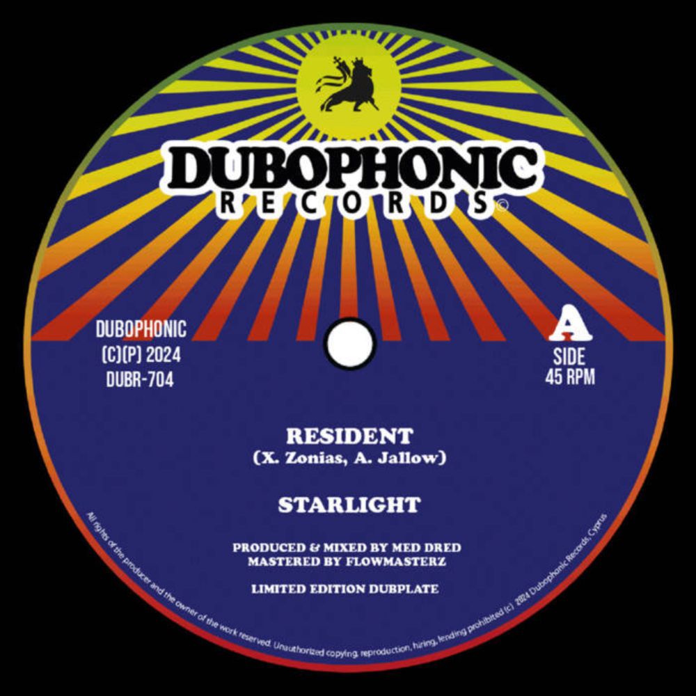 Starlight & Med Dred - Resident/Resident Dub em vinil 7" em tiragem limitadíssima!