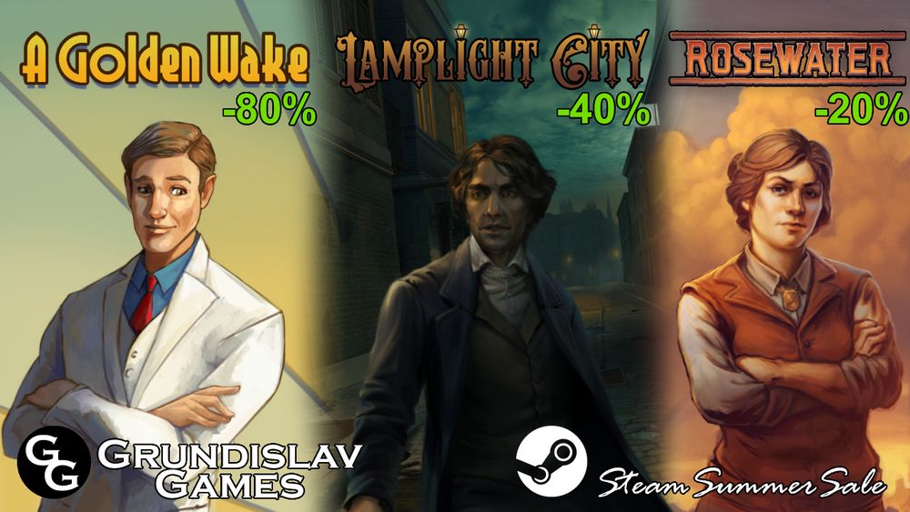 A Golden Wake -80%
Lamplight City - 40%
Rosewater -20%