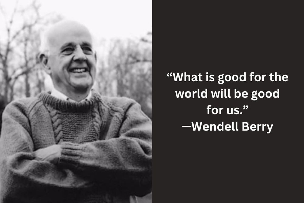 Wendell Berry on What is Good for the World Will Be Good For Us