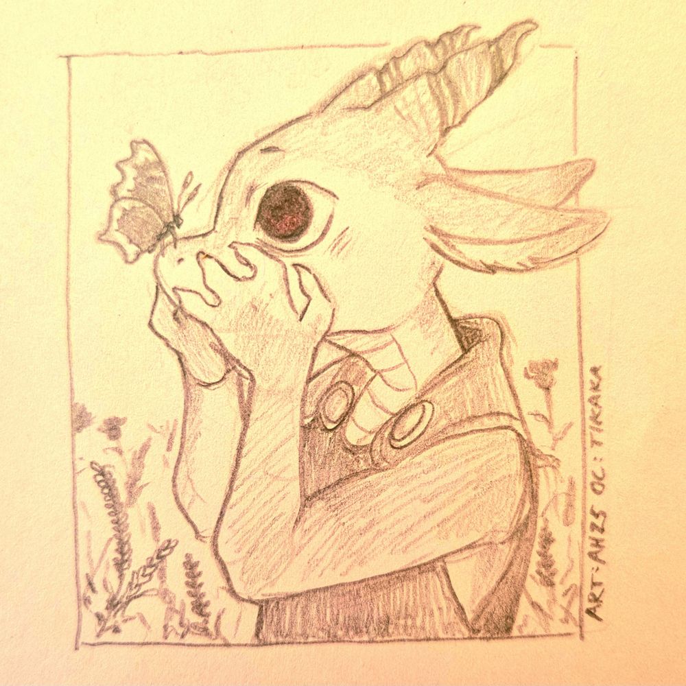 Kobold Lohtu with a butterfly