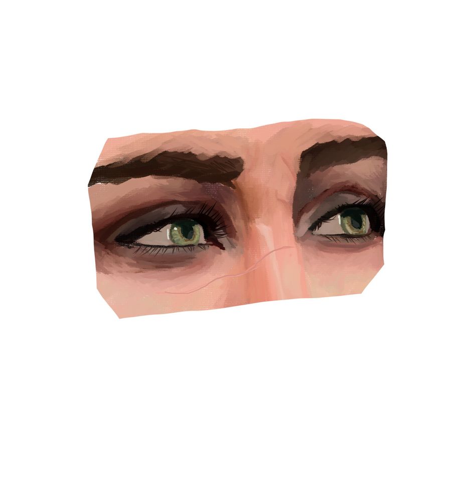 digital painting close up of shadowheart's eye