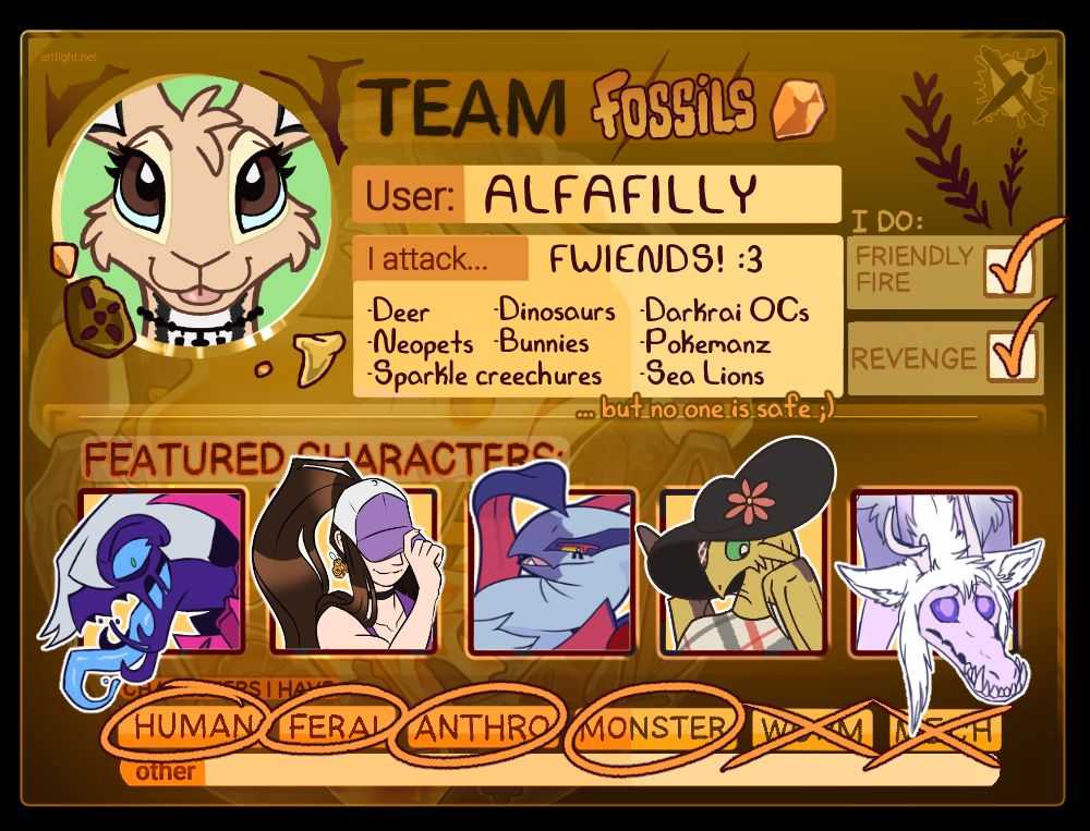 Art Fight 2025 meme (Team Fossils)