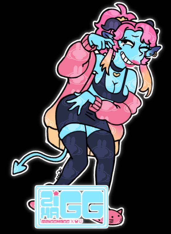 @vanillycake's OC Mel in the Matt Groening style