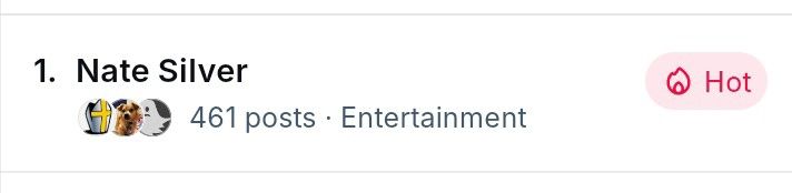 nate silver 461 posts entertainment