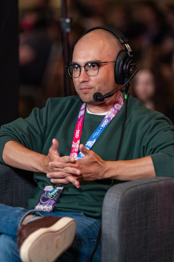 Me commentating the Oblivion Remastered run Wednesday night at SGDQ 2025.