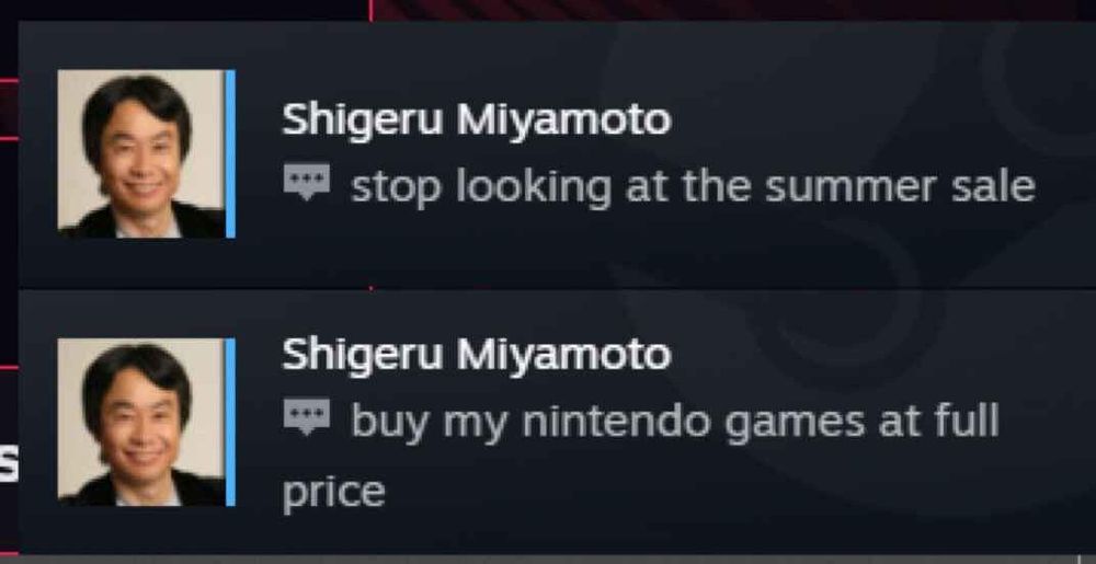 stop looking at the summer sale

buy my nintendo games at full price