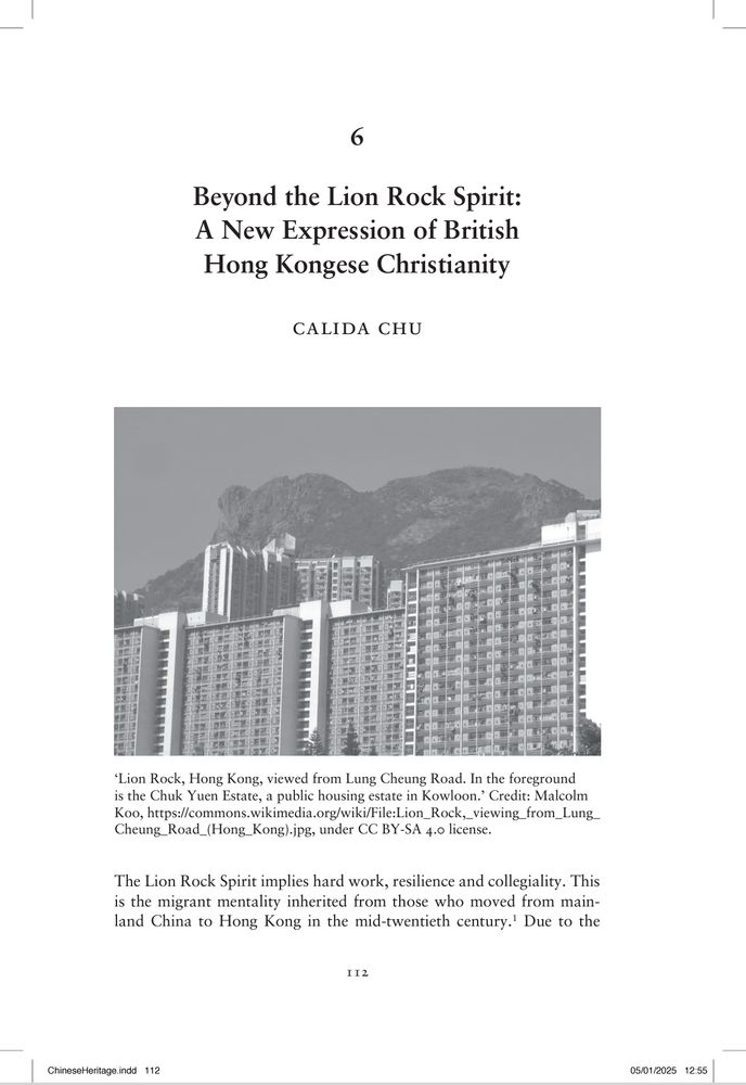 Beyond the Lion Rock Spirit:
A New Expression of British Hong Kongese Christianity