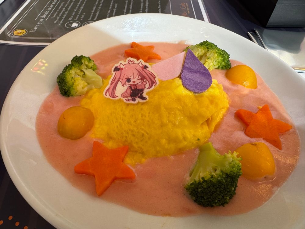 A photo of the iron mouse collab cafe omurice
