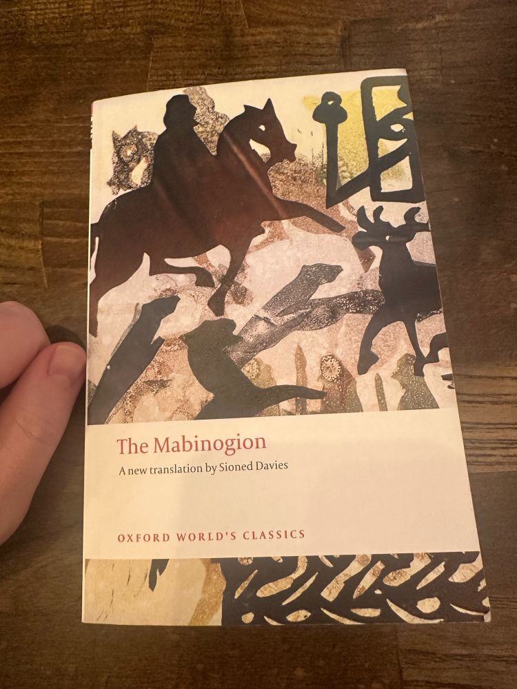 A copy of The Mabinogion. 