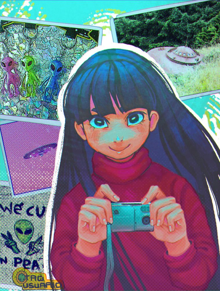 Dibujo de Tatiana con su cámara fotográfica 