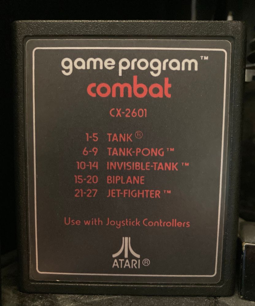 An Atari 2600 Combat cartridge.