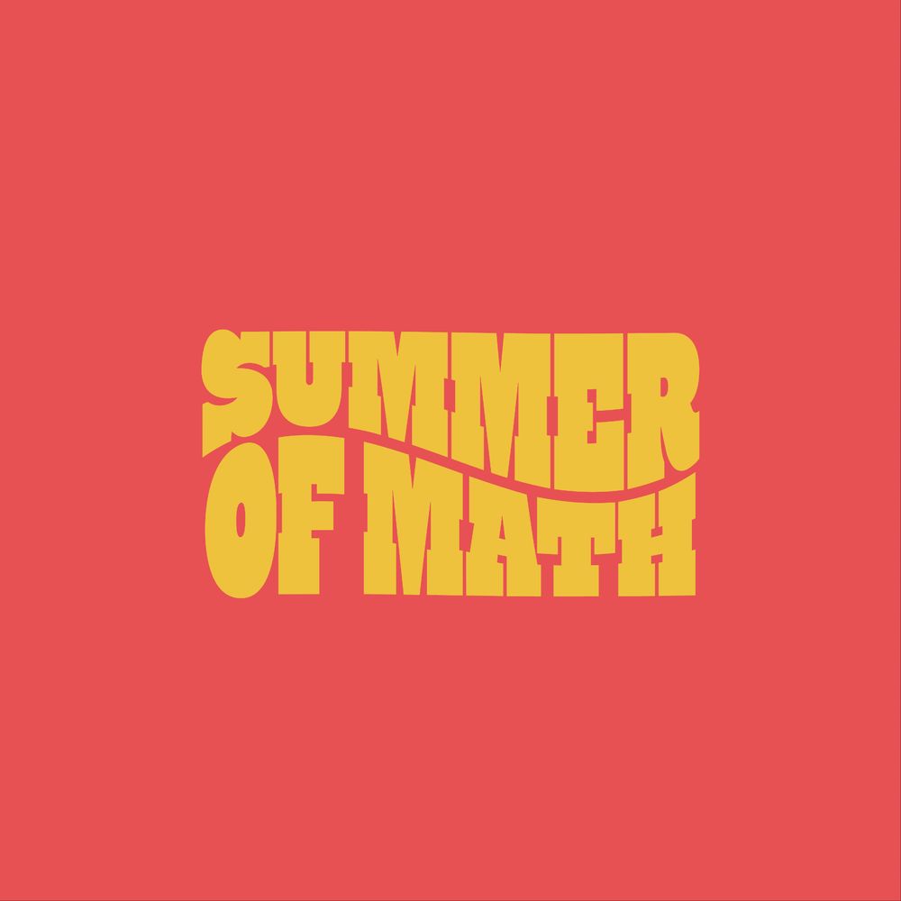 The Summer of Math logo in red and yellow