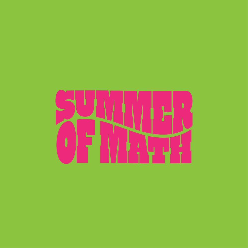 The Summer of Math logo in green and pink