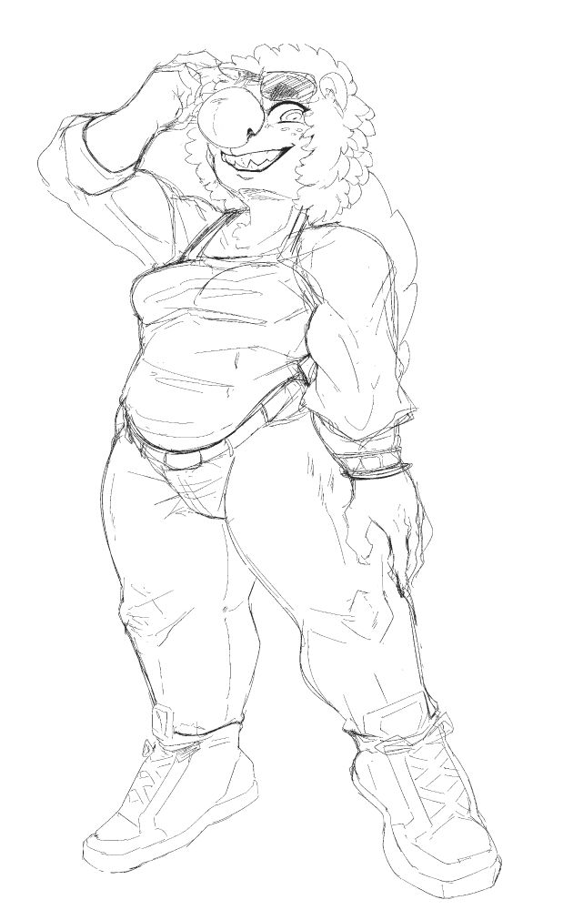 Canine-like big-nosed character