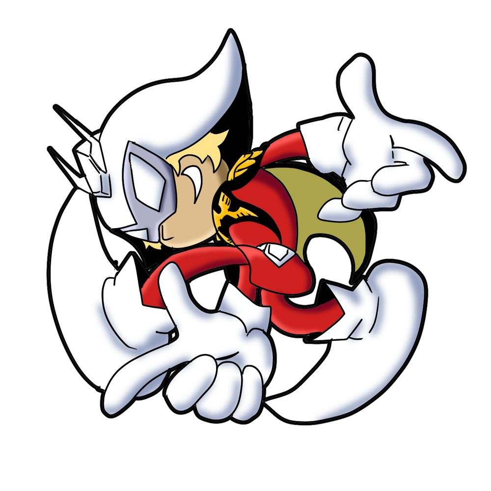 Char Aznable in the Sonic Adventure pose