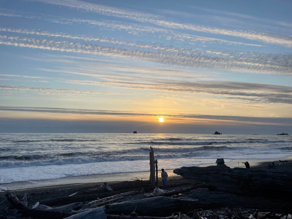 Sunset over the pacific