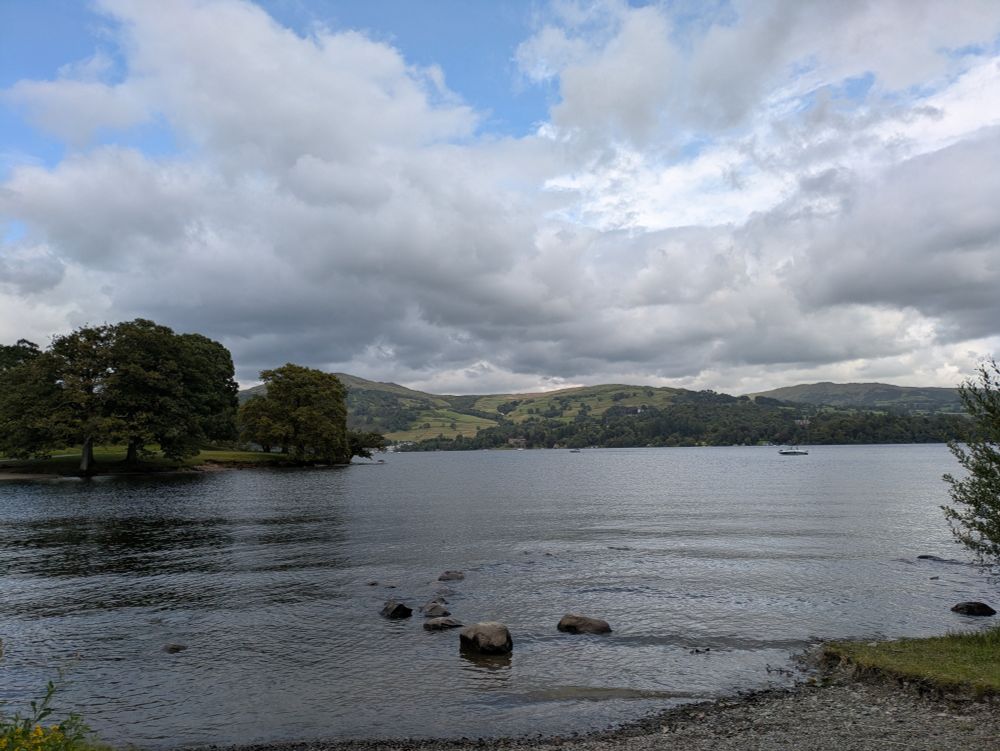 A view across the northern end of Windermere, from the west shore.