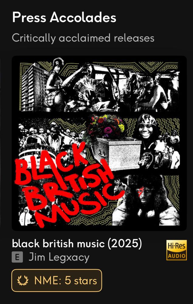 NME: 5 Stars Black British Music (2025) Jim Legxacy 