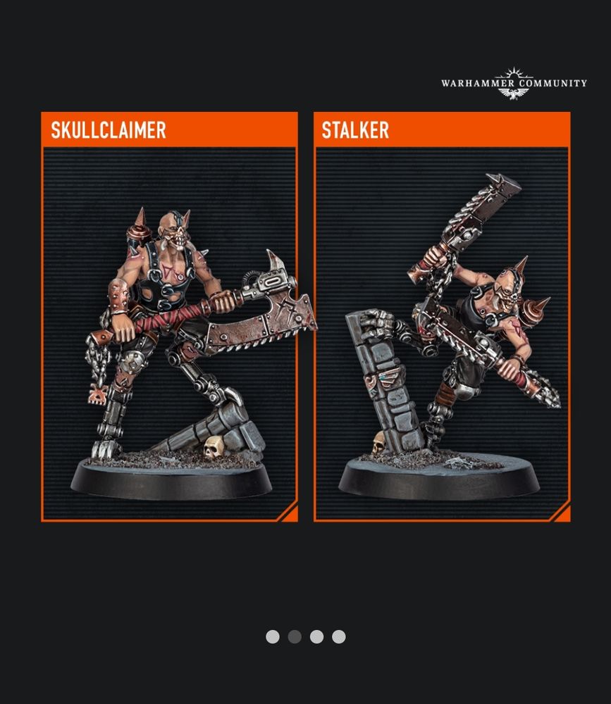 Promotional photo of Khorne miniatures from Blood and Zeal Kill Team set.