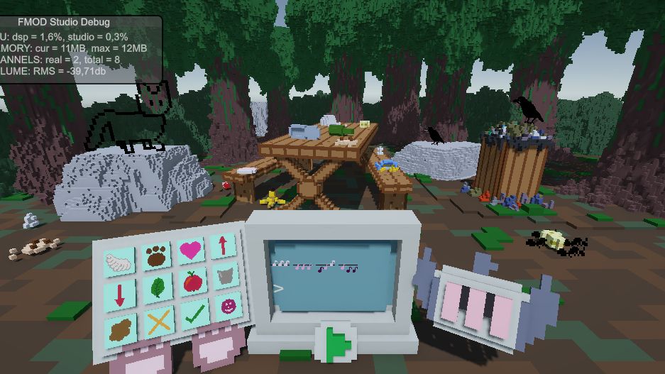 Voxel assets for a game jam game. Pixel art is by Elfea Wisteria.