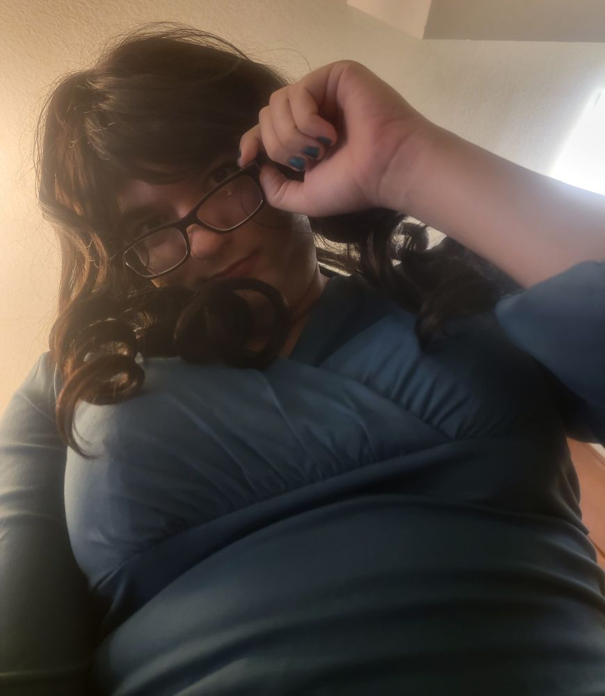 Me,  looking down at you over the rim of my glasses.