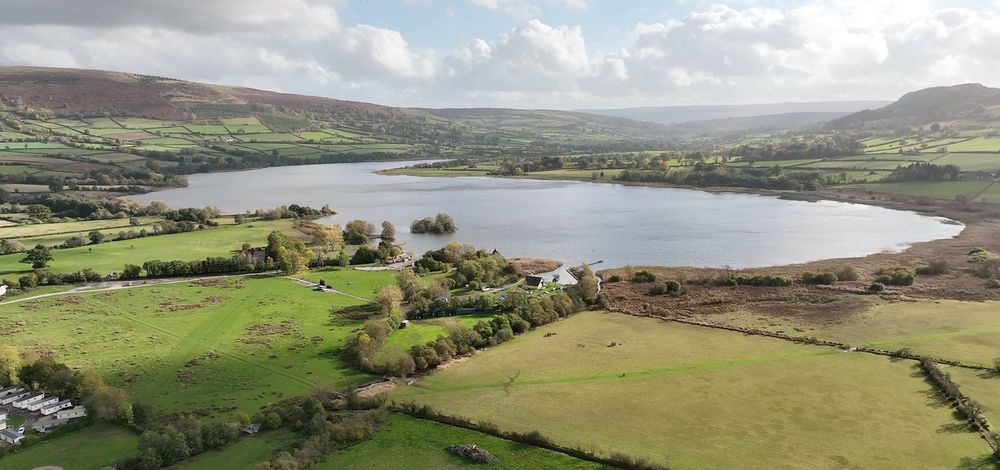 Llangorse Lake, South Wales looking toward the south.