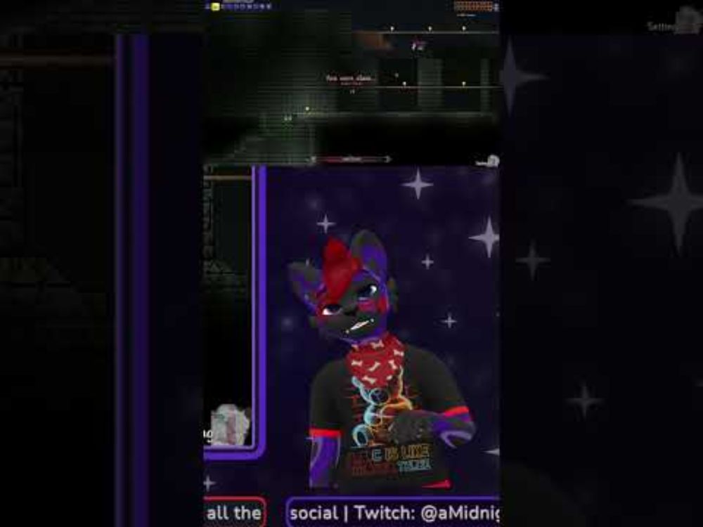 I got destroyed by a Werewolf, they're mean D:  | #amidnightnova on Twitch #furry