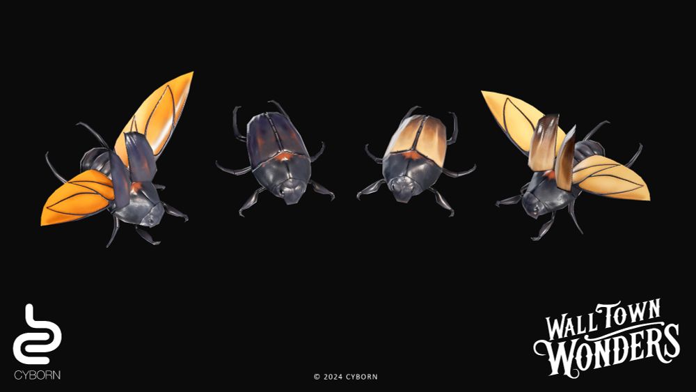 A bug, simple, flaying, menacing, kinda cute