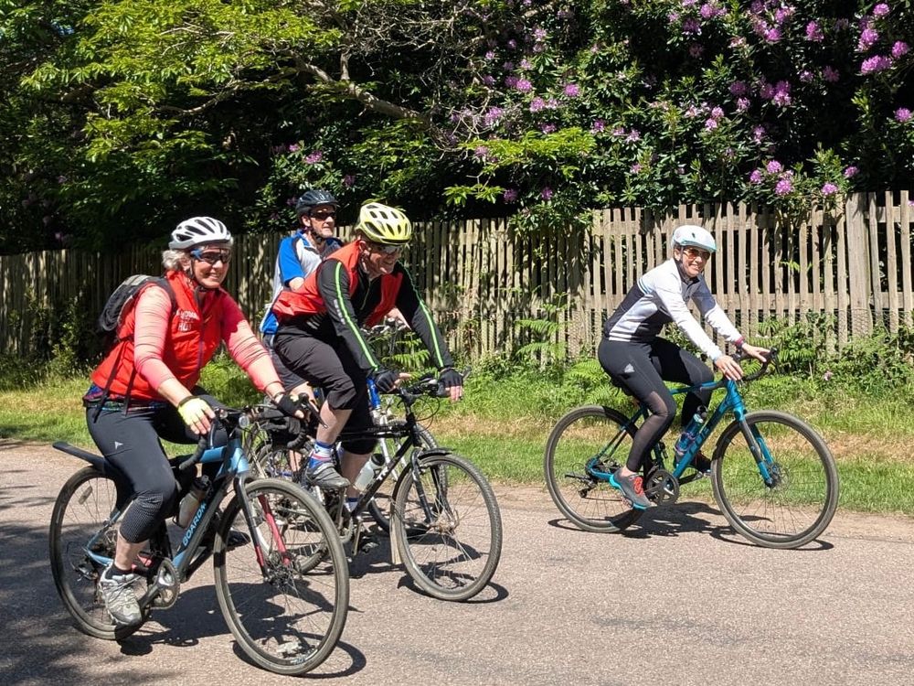 WCH enjoying cycling in WGP (NB no more than 6 per group!)