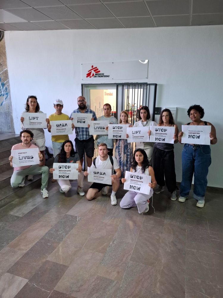 Nuestras compañeras y compañeros de MSF en Sevilla piden un alto el fuego YA en Gaza