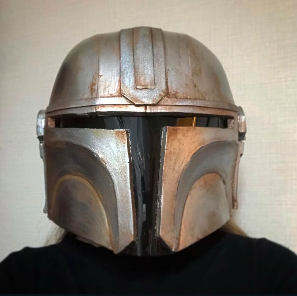 Mandalorian helmet made out of foam