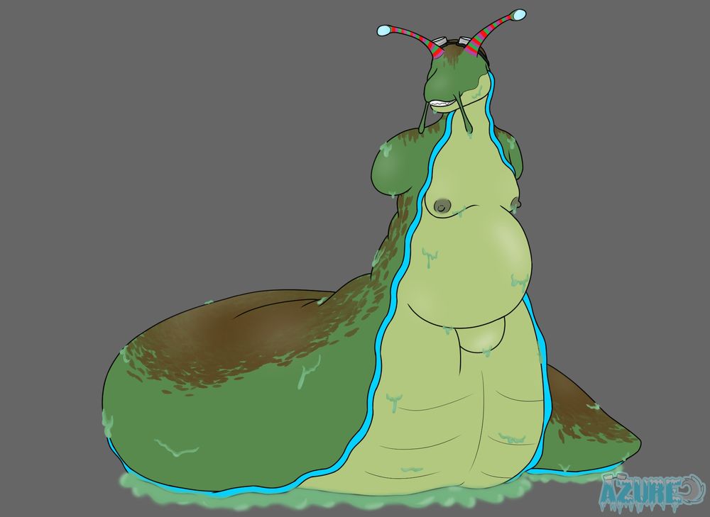An armless green slug-man. It has a fat body, slimy moobs, and a large null-bulge to focus only on Master's pleasure, not its own.