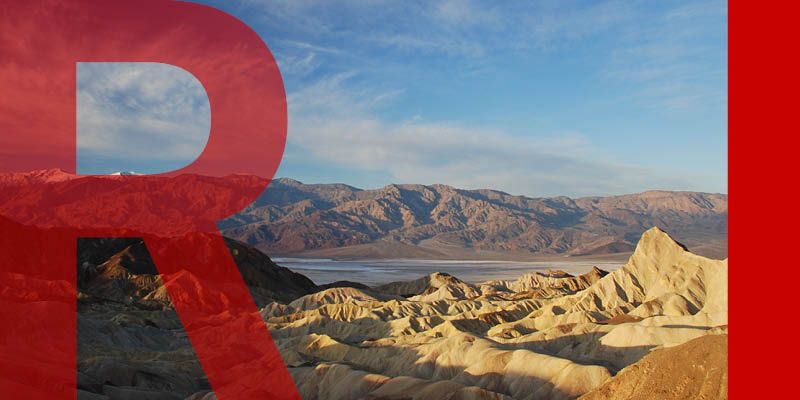 Distant mountains across Death Valley, USA