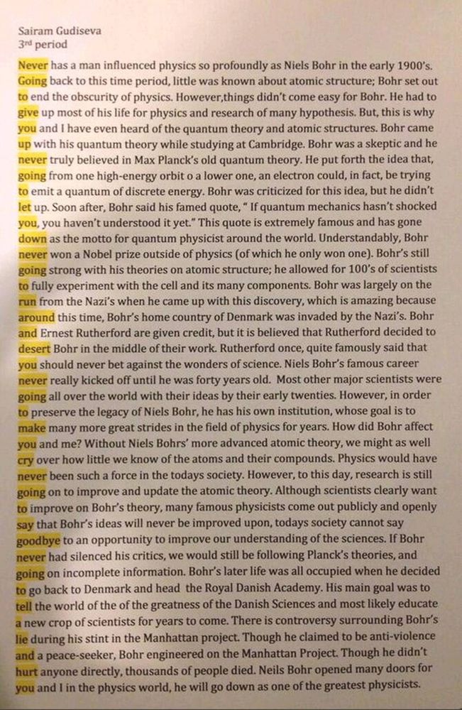 A physics paper about Niels Bohr, by Sairam Gudiseva, is written so that the first word of every line is the lyric to Rick Astley's “Never Gonna Give You Up.” It's not only very clever, but like quantum physics, proves the foundation of all things in the universe always leads back to Rick.
