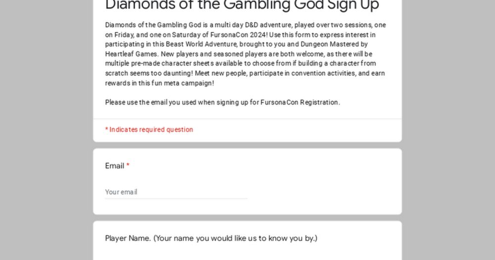 Diamonds of the Gambling God Sign Up