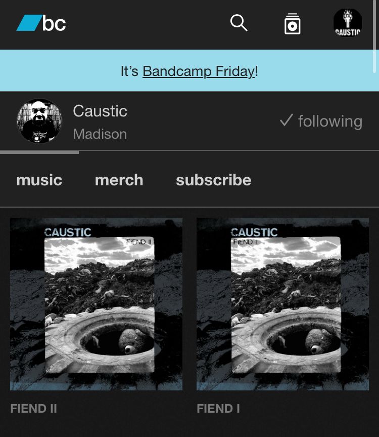 Caustic’s new albums FIEND I and II are available now for preorder on Bandcamp!  caustic.bandcamp.com