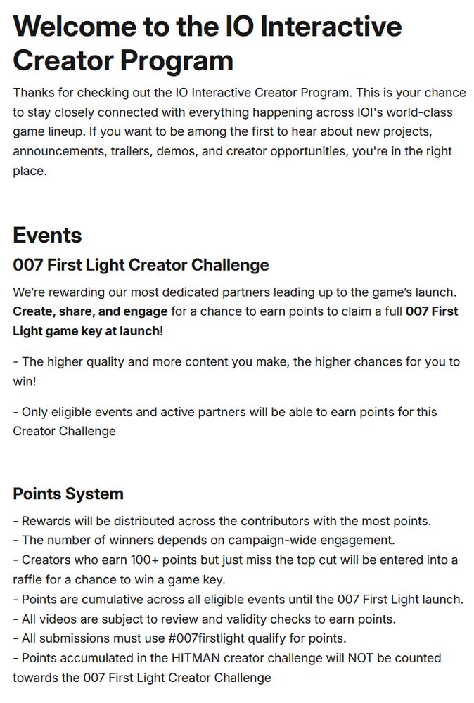 a really depraved "Contest" asking content creators to make a bunch of free media to *maybe* get a game key. If they win at making free shit for a multimillion dollar corporation.