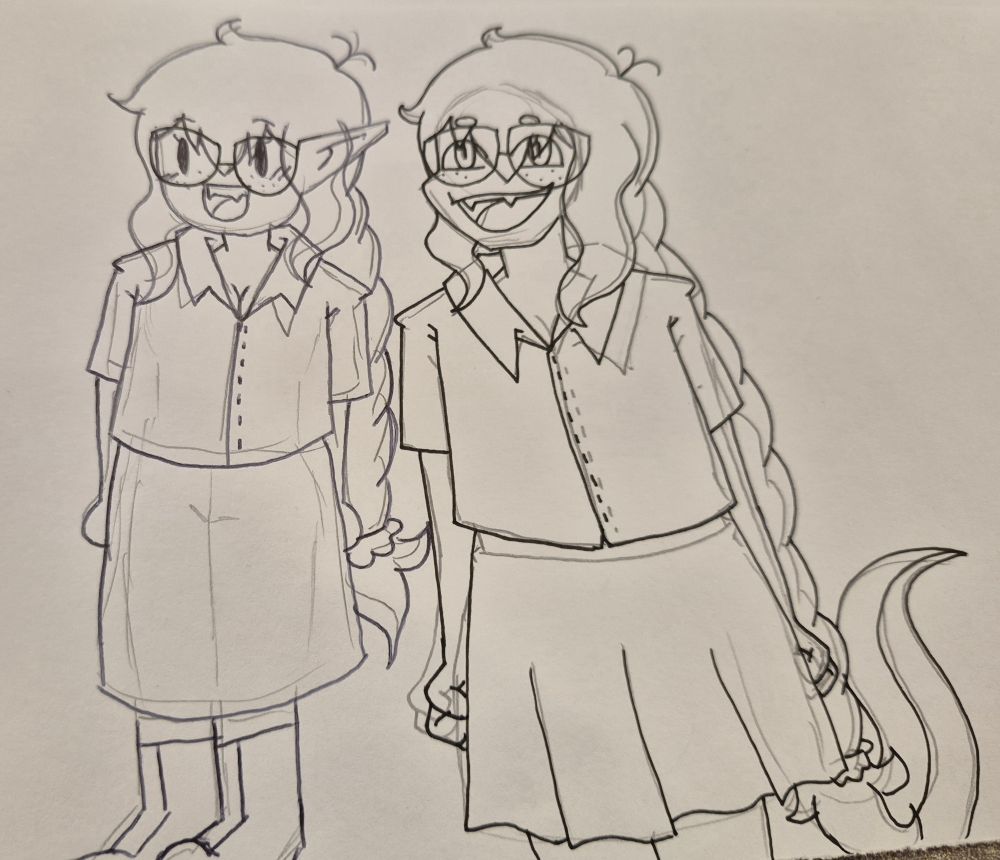 Drawing of my main model and my lizard model design