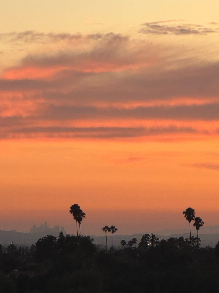 View of LA at sunset 
