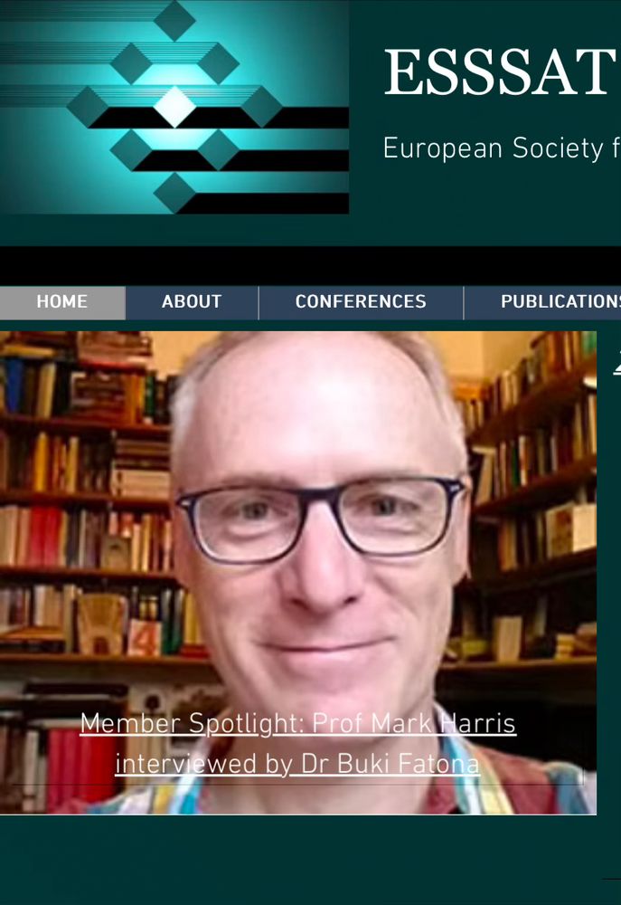 ESSSAT’s homepage with a picture of Professor Mark Harris