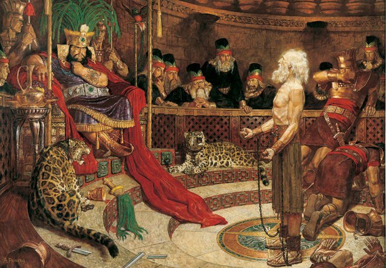 Painting of Abinadi and King Noah