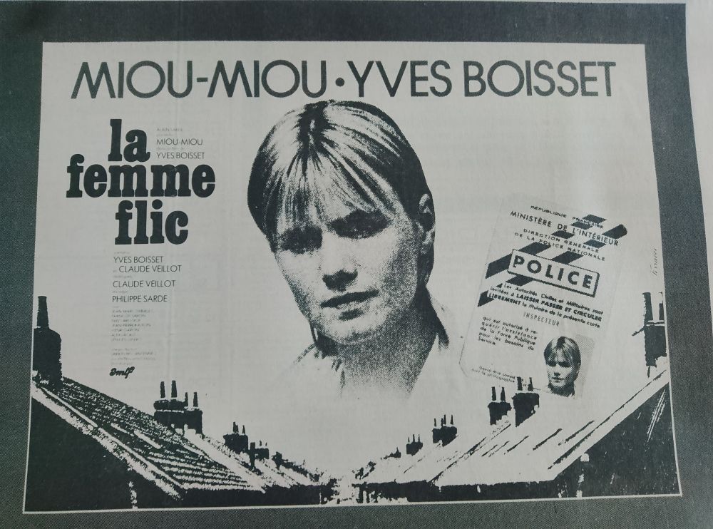 Publicité d'époque pour La Femme Flic d'Yves Boisset