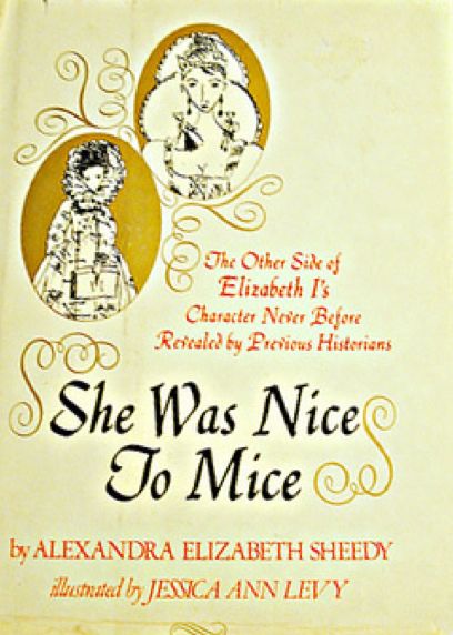 The simple, elegant cover of *She Was Nice To Mice*, a children's book by Ally Sheedy, written when she was twelve.